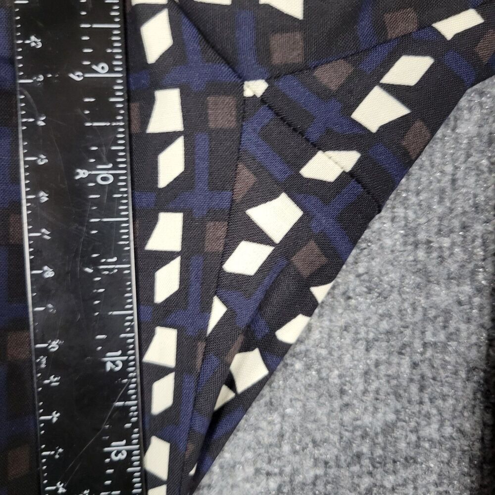 THEORY Treeca Black Geo Plaid Virgin Wool Cropped Pants Office Career SIZE 4 - Picture 10 of 11